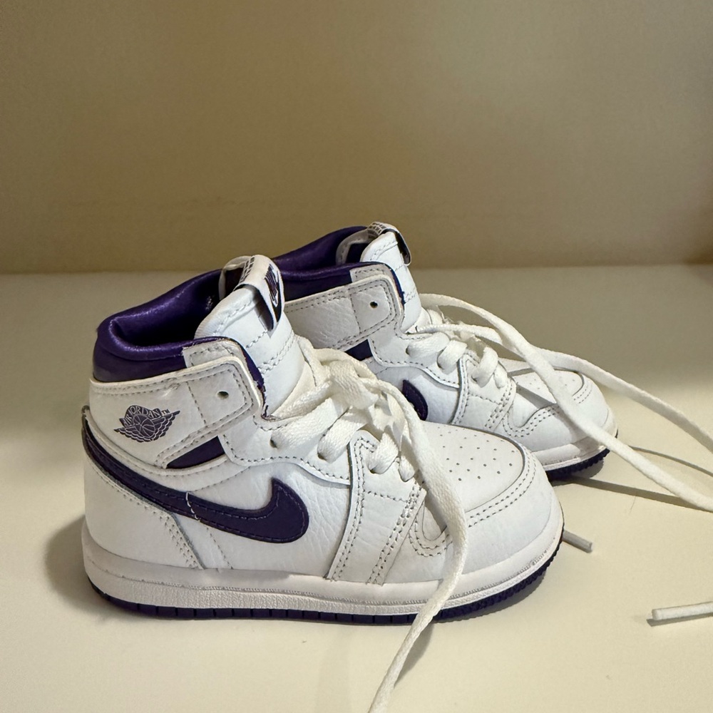 Air Jordan 1 Retro High OG TD 'Court Purple' | White | - Picture 3 of 4